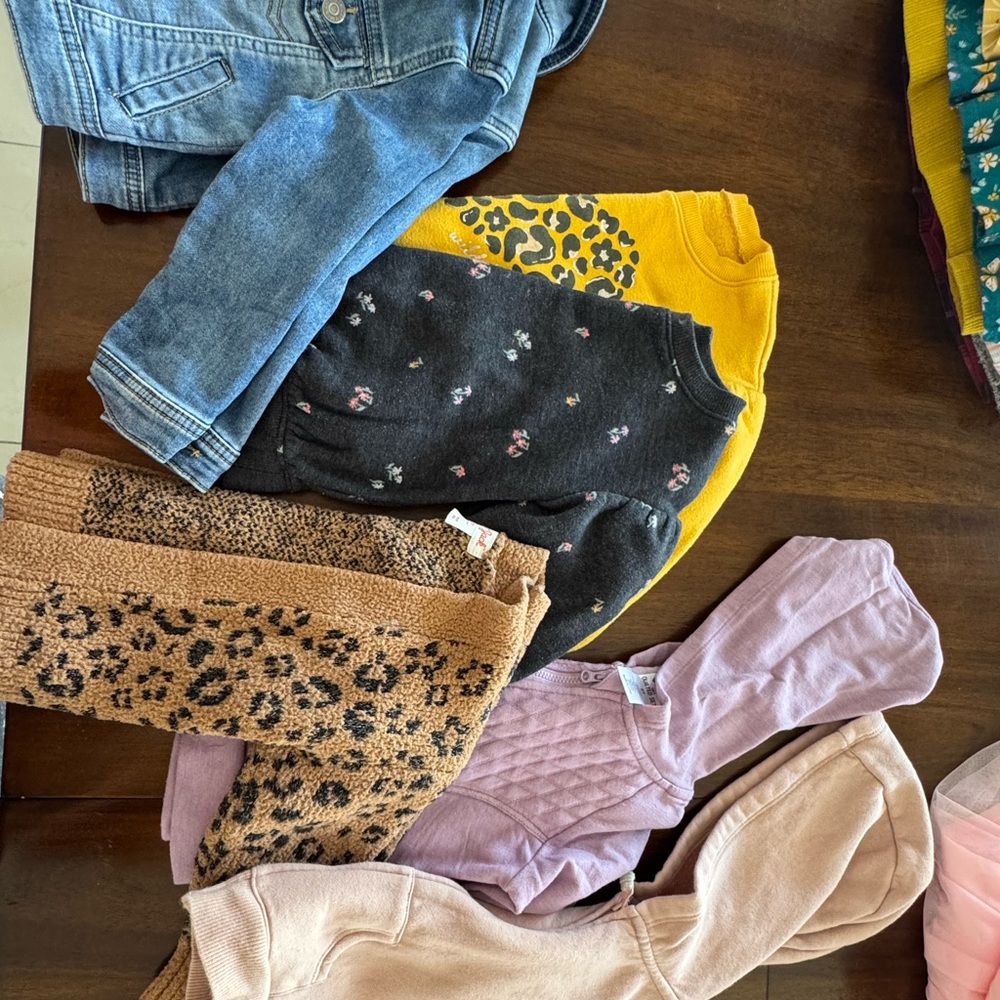 Toddler girl sweater, jean jacket bundle